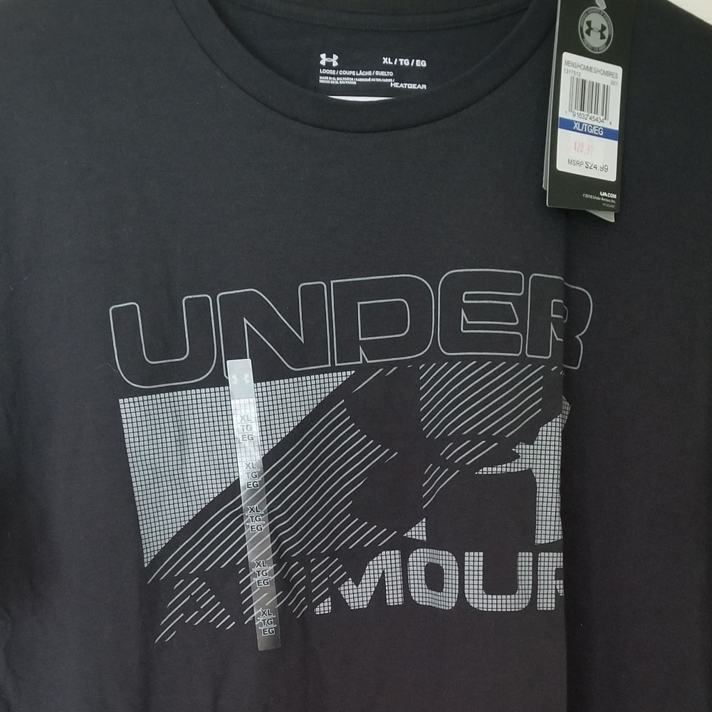 Mens black under armor xl t shirt